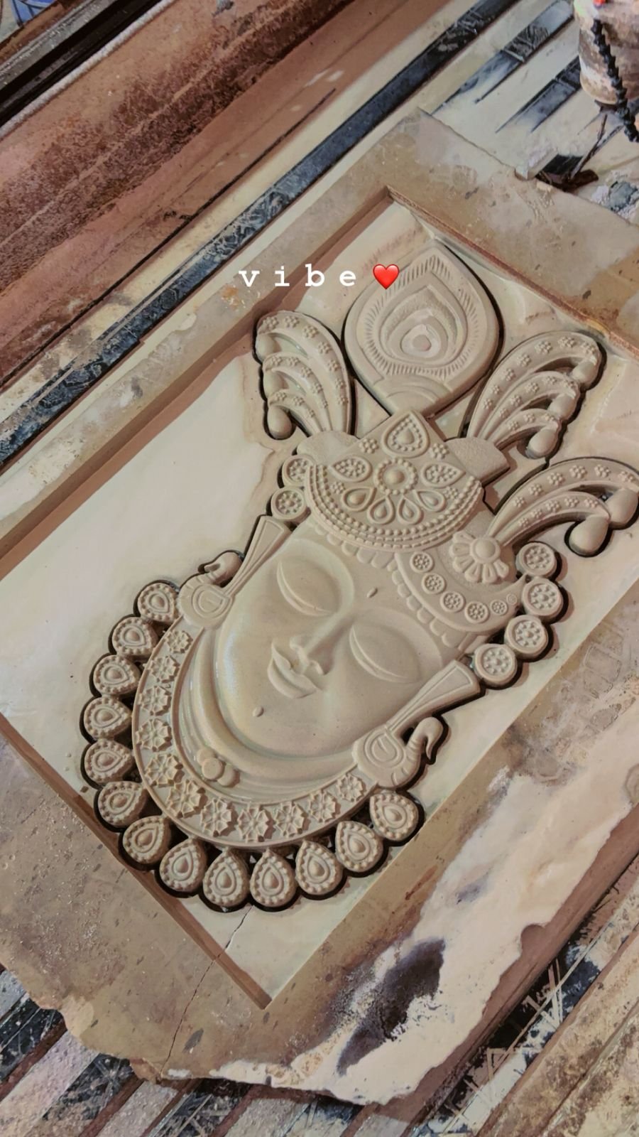 Luxury Shrinathji Face Wall Mural Exporter From Rajasthan